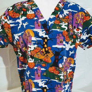 Halloween Scrub Top